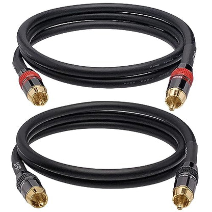 CNCESS CESS-163-3f Heavy Duty 12 Gauge Premium RCA Audio Patch Cable (3 Feet) - size: 36 inches