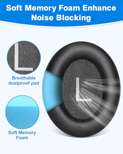 Link Dream Ear Pads for Bose QuietComfort 45 Headphone -Black