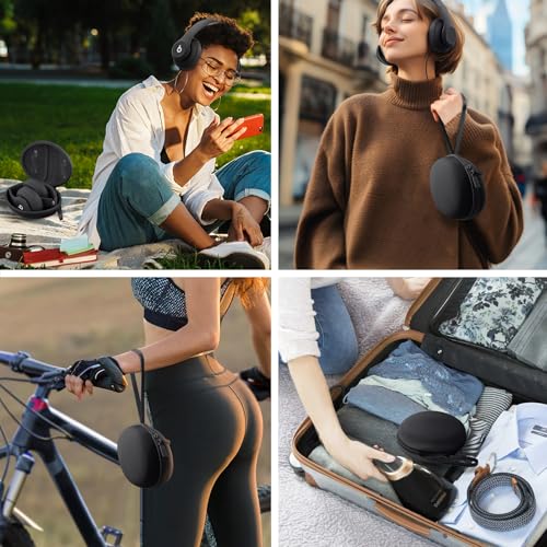 for Beats Studio Pro/Studio3/Solo4/Solo3 Headphones Hard Case, Black - color: Black Case
