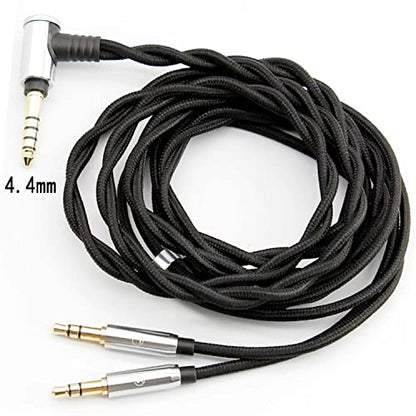 Monitor Headphone Cable,Dual 3.5mm Over-Ear Headphone Wire,High Purity Oxygen Free Copper AUX Cord Compatible with Hifiman HE560 Meze 105 AER MDR Z1R for Musicians Audiophiles 4.4mm - style: 4.4mm Plug