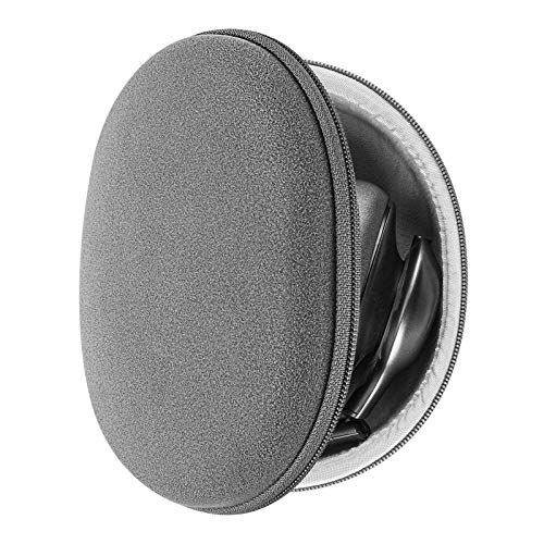 Geekria Shield Kids Headphones Case for Foldable On-Ear Headphones, Replacement Hard Shell Travel Carrying Bag with Cable Storage, Compatible with JBL Tour One M3, Beats Studio Pro. - color: Grey