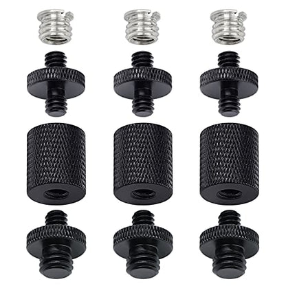 12 Pcs 1/4" & 3/8" Camera Screw Adapter Set - DSLR, GoPro, Flash & Light Stand Mounts - color: 12 Pcs