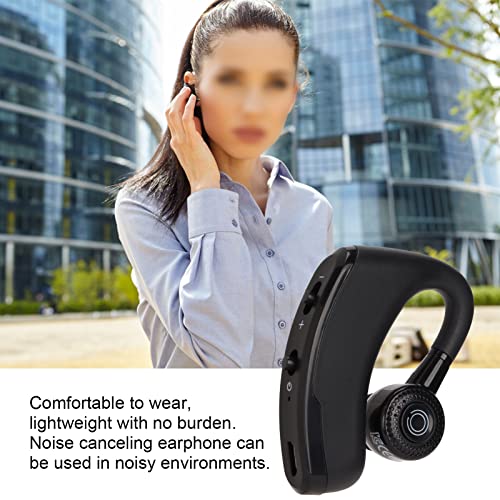 V9 Bluetooth Earpiece, Single Ear Hook Earphone, 14 Hours Talktime, Noise Cancelling Bluetooth Headset for Sports Driving Business