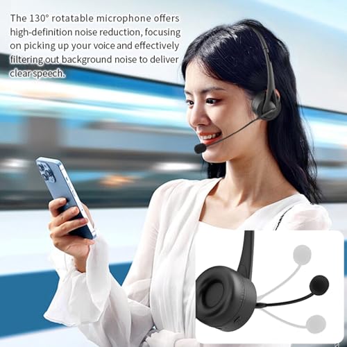 Blue Tooth Truck Driver Headset Bluetooth Wireless with Mic, T4900, Wireless, Bluetooth, Single-Ear, Black