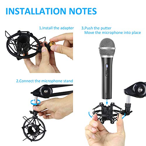 SUNMON ATR2100X-USB Mic Shock Mount Holder for Reduces Vibration and Noise, Suitable for Audio-Technica ATR2100X, ATR2100 USB Microphone - color: Shock Mount