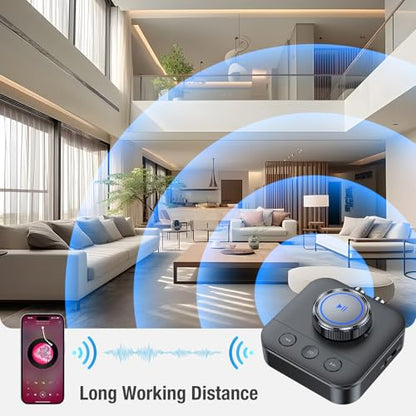 Bluetooth Receiver for Home Stereo, RCA Bluetooth Adapter for Optical, AUX