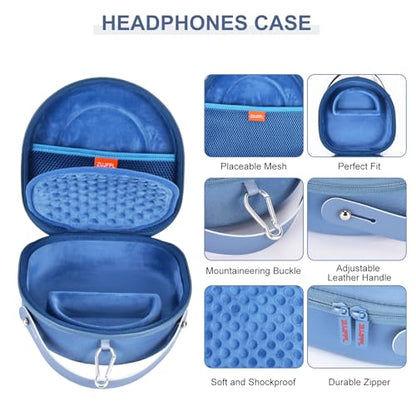 EVA Hard Case Compatible with JBL Tune 710BT / 720BT / 770NC, and Sony WH-CH710N/WH-CH720N/WH-CH702N Noise Canceling Wireless Headphones, Premium Travel Protective Storage Bag - Blue - color: Blue