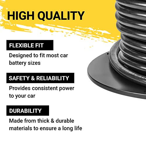 Spartan Power Battery Cable, 100% Pure Copper Wire, Automotive, Inverter, MPPT, Car Audio Speaker Amp Stereo, RV Trailer, Made in USA - size: 25 Feet Black, style: 4 AWG