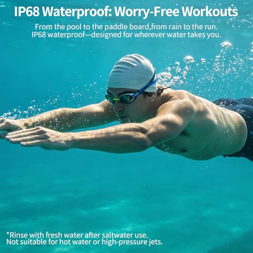LOBKIN Bone Conduction & Air Conduction Headphones, IP68 Swimming Headphones, 32GB MP3 Open Ear Wireless Headphones with Bluetooth 6.1, ENC Noise Reduction for Swimming Sports Fitness