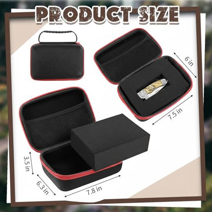 Relaxweex Hard Case with Foam, 7.8 X 6.3 X 3.5 Inch, Black and Red | EVA Waterproof Shockproof Case, Customizable Foam for Camera Electronics Instruments, Digital Products, with Knife - color: Black and Red, size: 7.8 x 6.3 x 3.5 inch