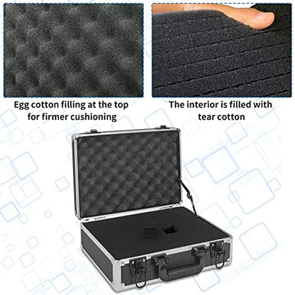 14 Inch Hard Shell Carrying Case | Ideal for Wireless Mic System Storage & Camera Gear Transportation with Customizable Pre-Diced DIY Foam - size: Inner：13.6''X 9.6''X 4.6''