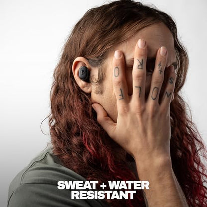 Skullcandy Grind Wireless In-Ear Earbuds - True Black | Noise Isolating Fit, Bluetooth, 40 Hours Battery, Microphone for iPhone Android, Customizable Sound, True Wireless - color: True Black, style: Grind