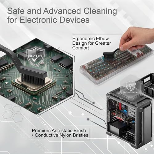 Anti-Static ESD Cleaning Brush Kit with a Zipper Pouch for Storage - Keyboard, Circuit Boards, Electronic Devices Tool Set - 10 PCS