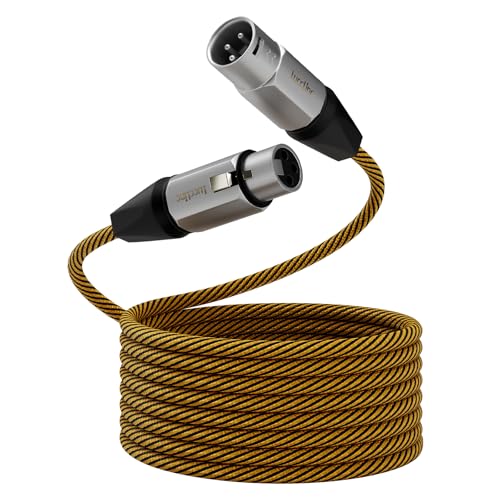 10ft XLR Cable, Balanced Male to Female Microphone Cord, Oxygen-Free Copper for Studio Podcast - size: 10 Feet, style: 1 Pack