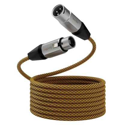 10ft XLR Cable, Balanced Male to Female Microphone Cord, Oxygen-Free Copper for Studio Podcast - size: 10 Feet, style: 1 Pack