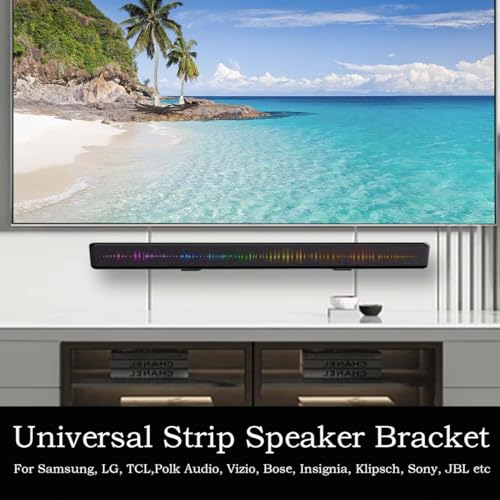 Soundbar Wall Mount Bracket Universal Soundbar Mount Shelf Depth Adjustable for Bose, Samsung, Vizio, LG, Dolby Atmos Soundbars (Black: V01) - color: Black: V01