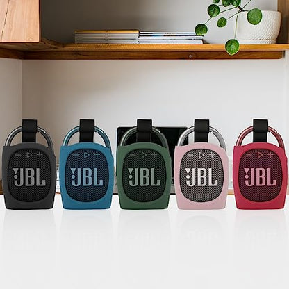 Silicone Case Compatible with JBL Clip 4 - Portable Mini Speaker Stand Up Protective Carrying Case Cover for JBL Clip 4 (Pink) - color: Pink