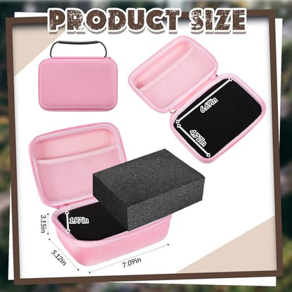 Relaxweex Hard Case with Foam, 7.1 X 4.7 X 3.1 Inch, Pink | EVA Waterproof Shockproof Case, Customizable Foam for Camera Electronics Instruments, Digital Products, with Knife - color: Pink, size: 7.1 x 4.7 x 3.1 inch