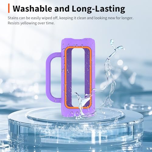 for JBL Grip Bluetooth Speaker Case– Soft Silicone Protective Cover,Dustproof Shockproof Anti-Scratch Sleeve for JBL Grip Wearable Speaker,Purple