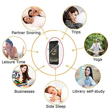 2Packs Sleep Headphones Wired 3.5mm Soft Silicone Earbuds, Black & White
