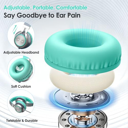 INFURTURE USB C Headphone for School & Adults Over-Ear Headphone with Mic | No Charging. Plug & Play. Crisp Calls. Lightweight Comfort. Tangle-Free Cable. Ideal for Students & Frequent Travellers - color: Green