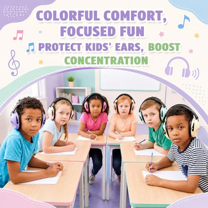 12 Pcs Kids Ear Protection Noise Cancelling Headphones Ear Muffs Bulk 27db Adult Noise Reduction Hearing Earmuff (Universal Fit (kids & Adults),Sweet Style) - size: Universal Fit (kids & Adults), style: Sweet Style