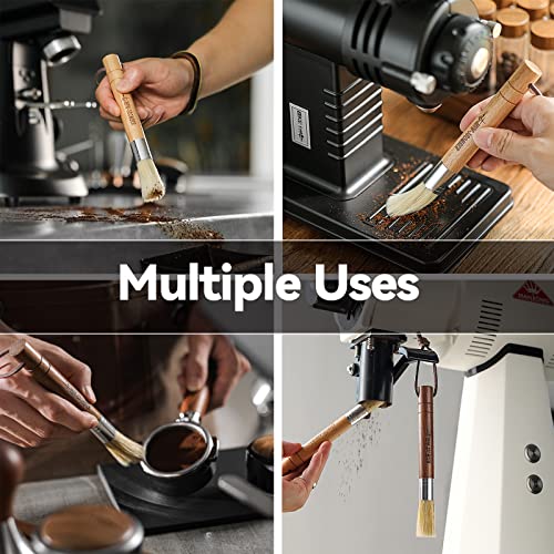MHW-3BOMBER Air Blower and Coffee Grinder Cleaning Brush, Coffee Machine Cleaning Tool Set, Air Duster and Walnut Wood Brush Kit for Espresso, Camera, Keyboard, Coffee Powder Cleaning Tool CS7088-OS - size: Air Blaster+6.9in Brush