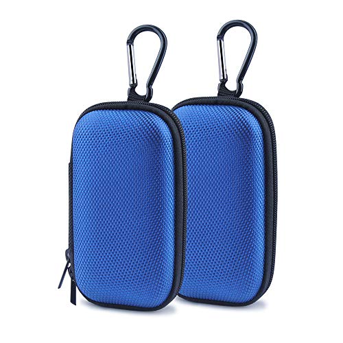 Electronic Organizer Case, Portable Clamshell Headphones Cover, Storage Bag - color: Blue