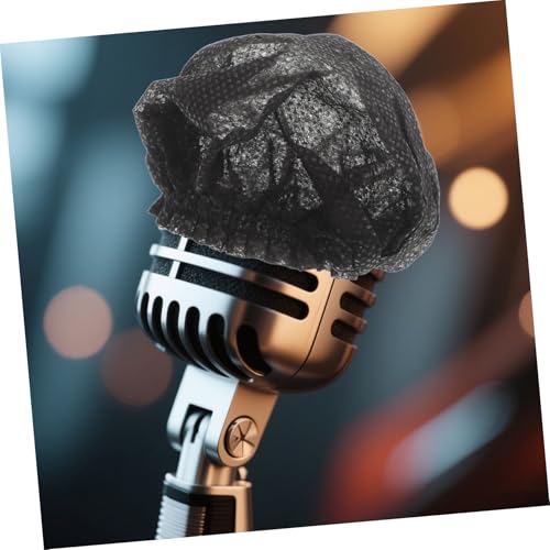 Kisangel 200pcs Mic Clean Covers: Disposable Protective Microphone Sleeves With Noise Reduction Non Woven For Recording Room Shared