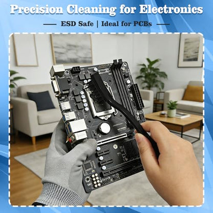 Anti Static Brush Kit,5PCS ESD Brush for Electronics Cleaning,ESD-Safe Nylon Bristles PCB Cleaning Brush,Static Dissipative Keyboard Cleaning Brushes Set for PC Motherboard Circuit Board Components