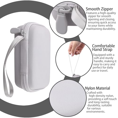 for JBL Go 5/4/3 Ultra Portable Speaker Hard Travel Case, White | Protective Storage Bag with Mesh Pocket & Hand Strap, Shockproof EVA Carrying Box, Soft Lining - color: White Case