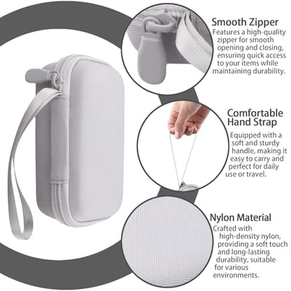 for JBL Go 5/4/3 Ultra Portable Speaker Hard Travel Case, White | Protective Storage Bag with Mesh Pocket & Hand Strap, Shockproof EVA Carrying Box, Soft Lining - color: White Case
