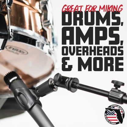 Gator Frameworks Ball-and-Socket Head Microphone Adapter with Angle Adjustment, (GFW-MIC-BALLHEAD-MT)