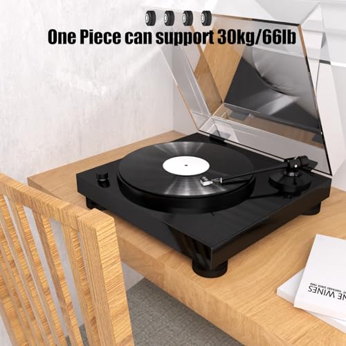 Preffair SP5020B 4Pcs HiFi Turntable Isolation Feet Speaker Foot Pads Amplifier Chassis Aluminum Isolation Feet Non-Slip Stand Feet Shock Absorber for DAC HiFi Amplifier (Stainless Steel Beads) - color: Stainless Steel Beads