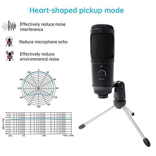 Professional Condenser Microphone Bundle Kit, Mic with Adjustable Scissor Arm Stand Shock Mount