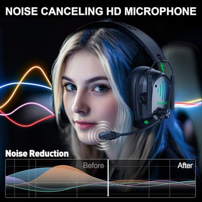 Wireless Gaming Headset for PS5 Gamers, 2.4GHz ≤20ms Low Latency & Bluetooth, 50mm Driver for 3D Surround Sound, ENC Mic - 50H Battery, Compatible with PC PS5 PS4 Switch Mobile | 2.4GHz ≤20ms Low Latency, Bluetooth for Switch, Mac & Mobile, 50mm Drivers,