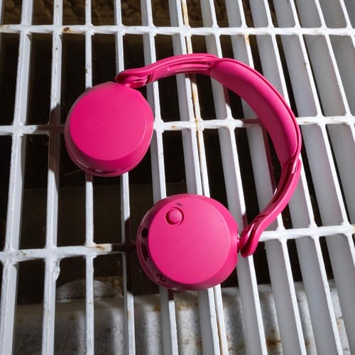 Skullcandy Icon 180 Wireless On-Ear Bluetooth Headphones - Crazy Pink | 50 Hours Battery, Lightweight and Travel Ready, Secure Fit, Sweat and Water Resistant, Microphone iPhone Android, Foldable - color: Crazy Pink