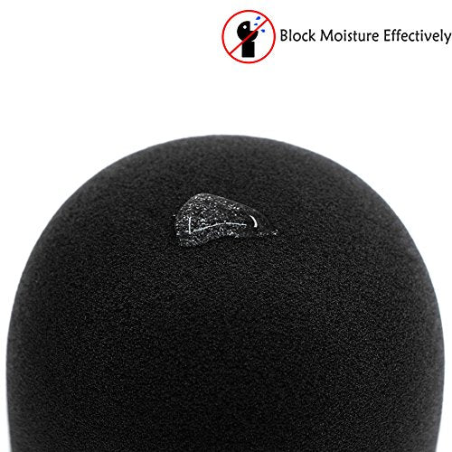 YOUSHARES Microphone Windscreen Foam - Mic Cover Pop Filter Windshield &Protector for Blue Yeti, Yeti Pro Condenser Microphones (Green)