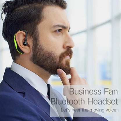 AYI Bluetooth Earpiece Headphone Dual Noise Cancelling Mic Painless Open-Ear Handsfree Headset Sound Left/Right Changeable Earhook Earphones for Driving/Business/Gym-Single Ear Headset F600 Black - color: Single Ear Headset F600 Black