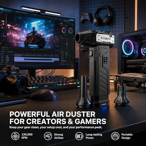 Electric Air Duster with 2 Swappable Battey Pack