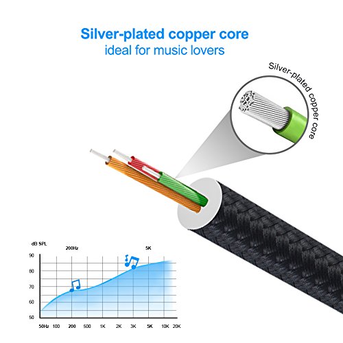 CableCreation Headphone Extension Cable 3FT, 3.5mm TRRS Audio Stereo Cable | Right Angle Auxiliary HiFi Cable with Silver-Plating Copper, 24K Gold Plated (Microphone) for Car Stereos - size: 3 Feet