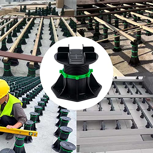 8Pack Adjustable Plastic Pedestal Paver,Floor Slate Support Floor Lift,Deck Support Floor Raising (Bilateral keel Card Slot) - size: Bilateral keel card slot