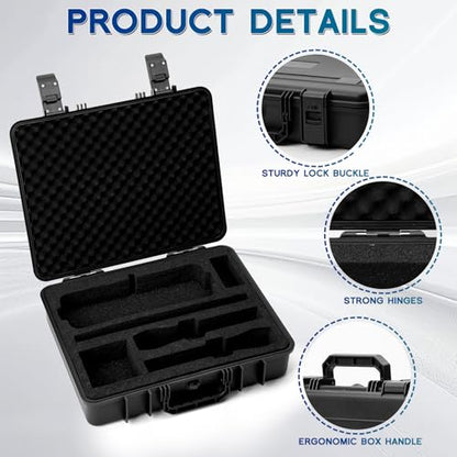 Wireless Mic Case - Hard Shell Case Compatible with Shure BLX288/SM58/PG58/BETA58A, for Mics, Receivers and More