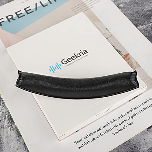 Geekria Protein Leather Headband Pad Compatible with Logitech G930, G430, F450 Headphones, Replacement Band Repair Part (Black) - color: Black