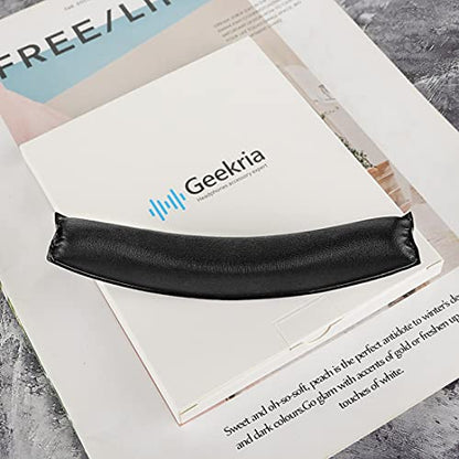Geekria Protein Leather Headband Pad Compatible with Logitech G930, G430, F450 Headphones, Replacement Band Repair Part (Black) - color: Black