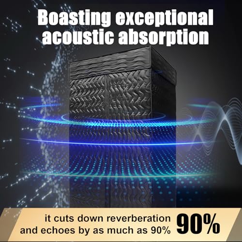 Portable Vocal Booth 33"X33"X79", Sound Isolation Home Recording Booth | Easy to assemble, comes with travel carry bag, ideal for podcast, voiceover and indoor singing recording