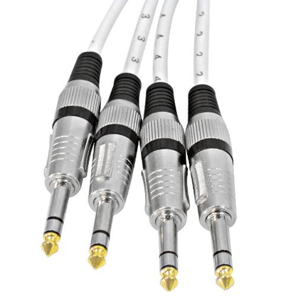 4 Channel 1/4" TRS Snake Cable - 10 Feet Long - Serviceable Ends - Pro Audio Effects Snake for Live Live, Recording, Studios, and Gigs - Patch, Amp, Mixer, Audio Interface 10' - size: 10 Foot - 4 Channel