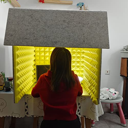 Portable Sound Recording Vocal Booth Box,Sound Proof Foam Panels,Large, Foldable,Super Dense Sound Absorbing Foam,Sound Panels, for Condenser Microphone Recording Equipment