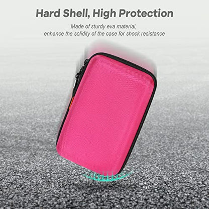 Electronics Tech Organizer Portable Travel Case, Protective Carrying Case - color: Deep Pink