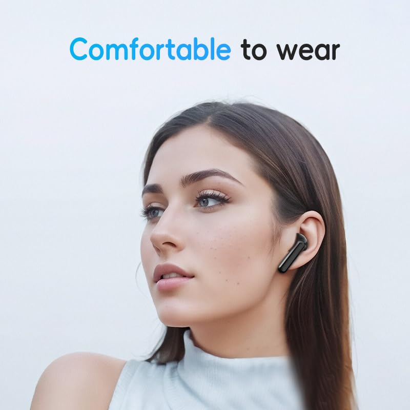 Wireless Earbuds，Mini Headphones，Bluetooth 6.0， ENC Noise Cancelling Ear Buds，30H Battery Life with Wireless Charging Case，Sports, Running, Fitness，Bass Stereo，for Phone，Pad Tablet Laptop，Black - color: Black